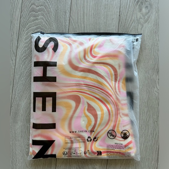 SHEIN ICON Allover Print High Waist Wide Leg Jeans - Size M Brand New - Picture 4 of 4